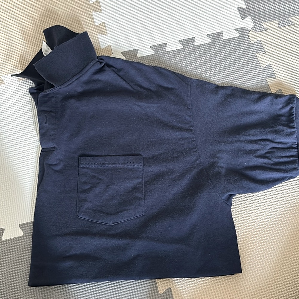 4-pack Hanes Mens Navy Polo Golf Shirt Casual Solid Eco-Smart Short Sleeve 2XL